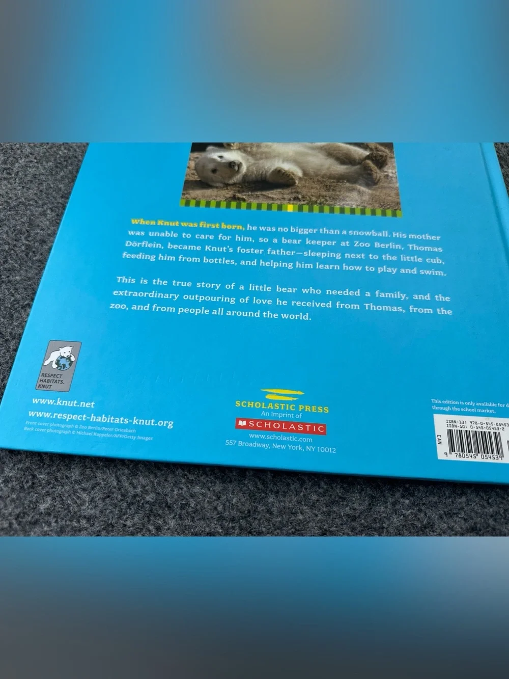 Knut: How One Little Polar Bear Captivated the World Children's Hardcover Book